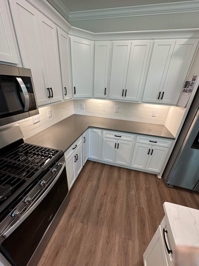 Calacatta Prado Quartz and Heirloom Gray Quartz