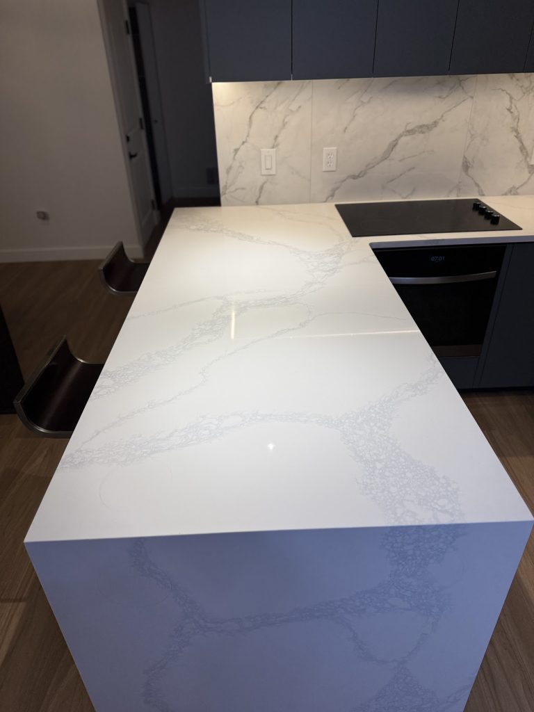Calacatta Frost Quartz countertops